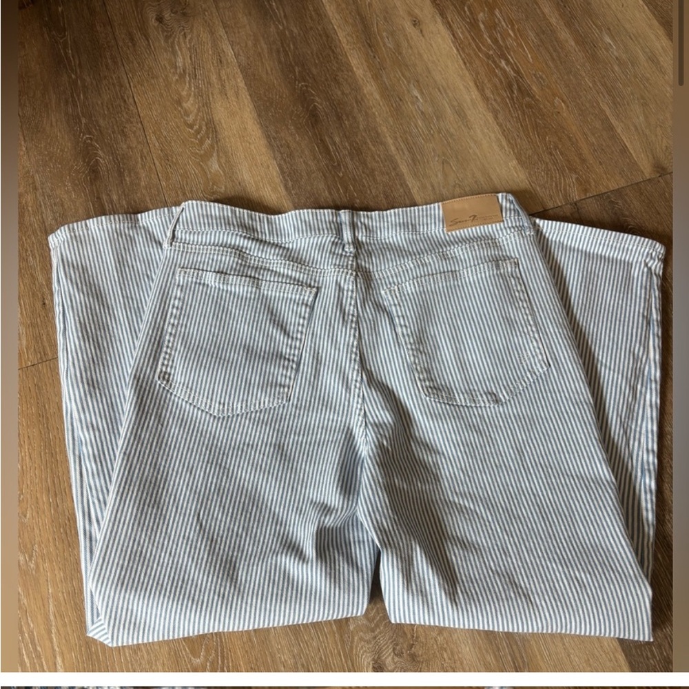 Seven7 railroad Striped Pants